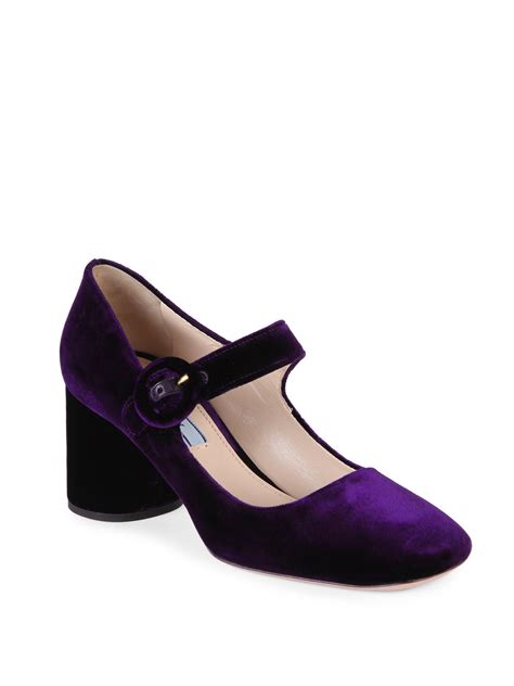 prada mary jane velvet|Prada Velvet Mary Jane Pumps .